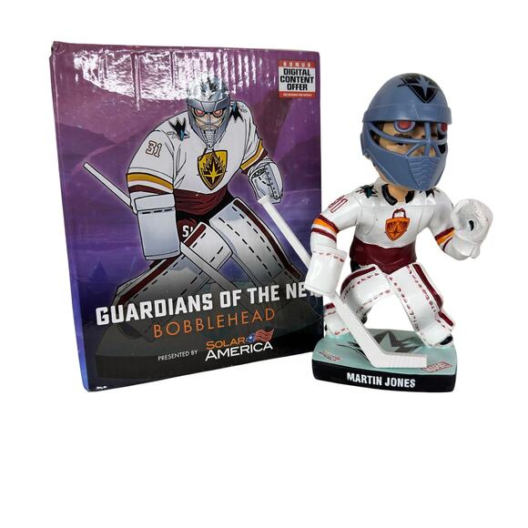 5 for $25/ San Jose Sharks 2019 MARTIN JONES SGA Guardians of the Net Bobblehead - Picture 1 of 10